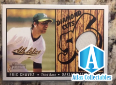 2003 Bowman Heritage Diamond Cuts 56 Eric Chavez Oakland A's #DC-EC Game-Worn